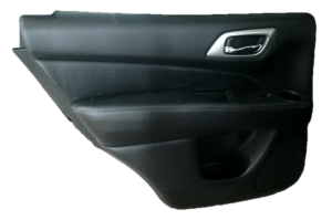 2014-2020 INFINITI QX60 Black Door Interior Trim Panel with Power Windows and Locks - Rear, Left (Driver) (Used OEM)