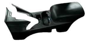 2012-2014 Ford Focus Black Front Floor Console Assembly with Slotted Lid (Used OEM)