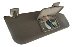 2007-2010 Lincoln MKX Tan Illuminated Vanity Mirror Sun Visor - Right (Passenger) (Used OEM)