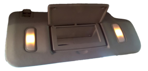 2007-2017 GMC Acadia Brown Illuminated Vanity Mirror Sun Visor - Right (Passenger) (Used OEM)