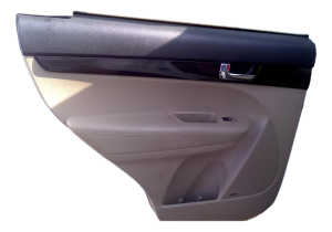 2011-2013 Kia Sorento Tan Door Interior Trim Panel with Power Windows and Locks - Rear, Left (Driver) (Used OEM)
