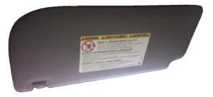 2017-2022 Ford F-550 Super Duty Black Sun Visor without Sunroof and without Illuminated Mirror - Right (Passenger) (Used OEM)