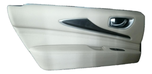2014-2020 INFINITI QX60 Black Door Interior Trim Panel with Power Windows and Locks - Rear, Left (Driver) (Used OEM)