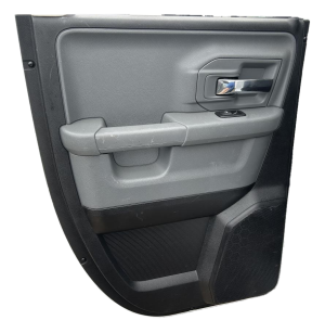 2013-2018 Ram 1500 Black Door Interior Trim Panel - Rear, Left (Driver) (Used OEM)