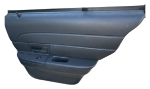 2003-2004 Mercury Marauder Black Front Door Interior Trim Panel - Rear, Right (Passenger) (Used OEM)