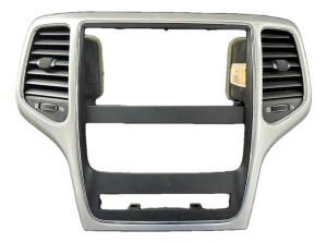 2011-2013 Dodge Durango Silver Radio Trim Instrument Panel Bezel with Vents (Used OEM)