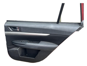 2010-2014 Subaru Legacy Black Door Interior Trim Panel - Rear, Right (Passenger) (Used OEM)