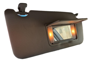 2010-2014 Subaru Legacy Black Sun Visor with Illuminated Vanity Mirror - Right (Passenger) (Used OEM)