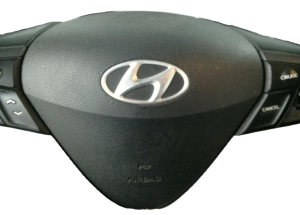 2013-2017 Hyundai Veloster Black Steering Wheel Air Bag - Left (Driver) (Used OEM)