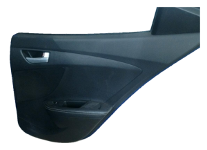 2012-2017 Hyundai Veloster Black Door Interior Trim Panel - Rear, Right (Passenger) (Used OEM)