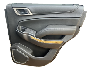 2015-2020 GMC Yukon XL Black Door Interior Trim Panel - Rear, Right (Passenger) (Used OEM)