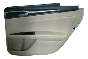 2013-2016 Ford Fusion Tan Door Interior Trim Panel with Power Windows and Locks - Rear, Right (Passenger) (Used OEM)