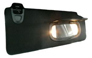 2016-2017 Chrysler 200 Black Sun Visor with Illuminated Vanity Mirror - Right (Passenger) (Used OEM)
