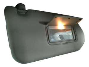 2013 INFINITI JX35 Gray Illuminated Sun Visor - Right (Passenger) (Used OEM)