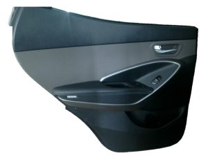 2019 Hyundai Santa Fe XL Black Door Interior Trim Panel - Rear, Left (Driver) (Used OEM)