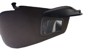 2002-2003 Jeep Liberty Black Illuminated Sun Visor with 1-Bulb Vanity Light - Left (Driver) (Used OEM)