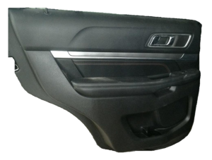 2016-2019 Ford Police Interceptor Utility Black Door Interior Trim Panel - Rear, Left (Driver) (Used OEM)