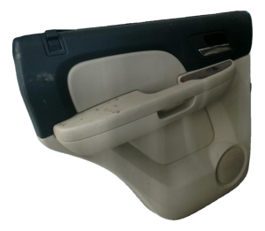 2007-2014 GMC Yukon Tan Door Interior Trim Panel with Power Windows and Locks - Rear, Left (Driver) (Used OEM)