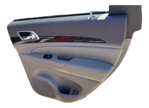 2011-2023 Dodge Durango Gray Door Interior Trim Panel with Power Windows and Locks - Rear, Right (Passenger) (Used OEM)