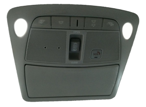2017-2024 Nissan Murano Tan Front Overhead Roof Console with Dome Light (Used OEM)