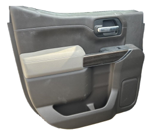 2020-2023 GMC Sierra 2500 HD Brown Door Interior Trim Panel - Rear, Left (Driver) (Used OEM)