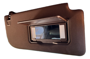 2021-2025 Ford F-150 Brown Sun Visor with Sunroof, Illuminated Mirror, and Garage Door Opener - Right (Passenger) (Used OEM)
