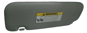 2014-2017 Hyundai Accent Gray Sun Visor without Vanity Light - Right (Passenger) (Used OEM)