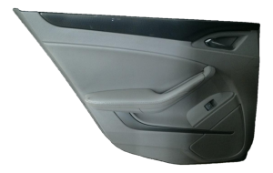 2008-2014 Cadillac CTS Gray Door Interior Trim Panel with Power Windows and Locks - Rear, Left (Driver) (Used OEM)