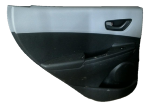 2018-2023 Hyundai Kona Black Door Interior Trim Panel with Power Windows and Locks - Rear, Left (Driver) (Used OEM)