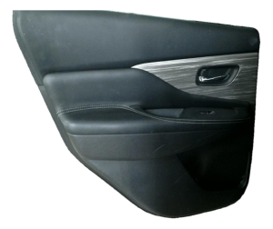 2015-2024 Nissan Murano Black Door Interior Trim Panel with Power Windows and Locks - Rear, Left (Driver) (Used OEM)