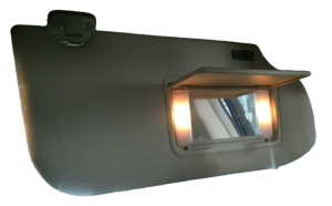 2010-2016 Lincoln MKS Tan Illuminated Sun Visor - Right (Passenger) (Used OEM)