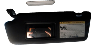2015-2025 Audi Q3 Black Illuminated Sun Visor - Left (Driver) (Used OEM)