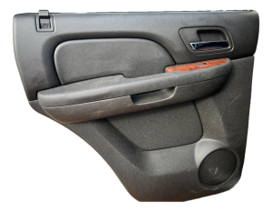 2007-2014 GMC Yukon Black Door Interior Trim Panel - Rear, Left (Driver) (Used OEM)