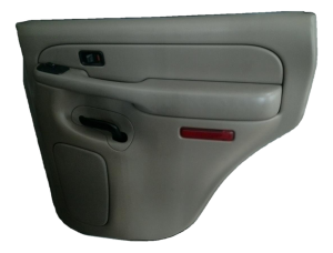 2000-2006 GMC Yukon XL Tan Door Interior Trim Panel with Power Windows and Locks - Rear, Right (Passenger) (Used OEM)