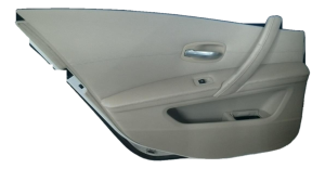 2008-2010 BMW 535i Tan Door Interior Trim Panel with Power Windows and Locks - Rear, Left (Driver) (Used OEM)