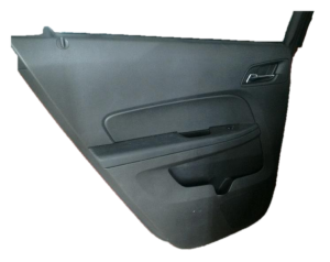 2010-2017 GMC Terrain Black Door Interior Trim Panel with Power Windows and Locks - Rear, Left (Driver) (Used OEM)