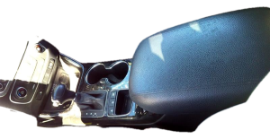 2014-2015 Kia Sorento Brown Floor Console Panel with Leather Armrest (Used OEM)