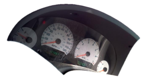 2001-2007 Dodge Caravan Black Speedometer and Radio Instrument Panel Bezel with Vents (Used OEM)