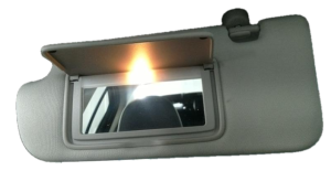 2014-2024 INFINITI Q50 Gray Illuminated Sun Visor - Left (Driver) (Used OEM)