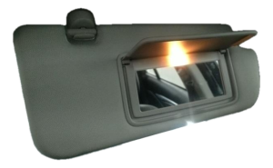2014-2024 INFINITI Q50 Gray Illuminated Sun Visor - Right (Passenger) (Used OEM)