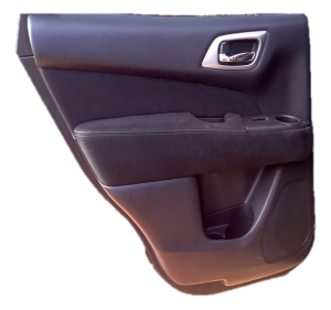 2014-2020 INFINITI QX60 Black Door Interior Trim Panel with Power Windows and Locks - Rear, Left (Driver) (Used OEM)