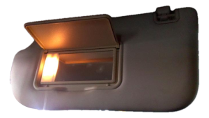 2013-2018 Ford Focus Gray Illuminated Sun Visor - Left (Driver) (Used OEM)