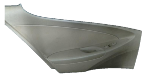 2011-2014 Hyundai Sonata Tan Door Interior Trim Panel with Power Windows and Locks - Rear, Left (Driver) (Used OEM)