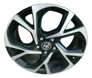 2018-2022 Toyota C-HR Black 18x7 10-Spoke Machined Black Alloy Wheel (Used OEM)