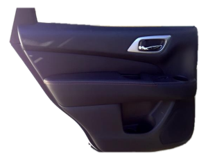 2014-2020 INFINITI QX60 Black Door Interior Trim Panel with Power Windows and Locks - Rear, Left (Driver) (Used OEM)