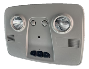 2015-2017 GMC Acadia Gray Front Floor Console Panel with Garage Door Opener (Used OEM)