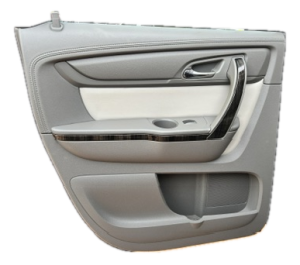 2007-2016 GMC Acadia Gray Door Interior Trim Panel - Rear, Left (Driver) (Used OEM)