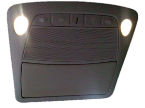 2014 Nissan Rogue Tan Roof Overhead Console Panel with Map Lamps (Used OEM)