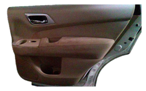 2014-2020 INFINITI QX60 Tan Door Interior Trim Panel with Power Windows and Locks - Rear, Right (Passenger) (Used OEM)