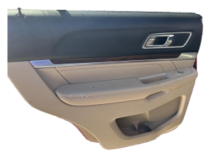 2016-2019 Ford Police Interceptor Utility Tan Door Interior Trim Panel with Power Windows and Locks - Rear, Left (Driver) (Used OEM)
